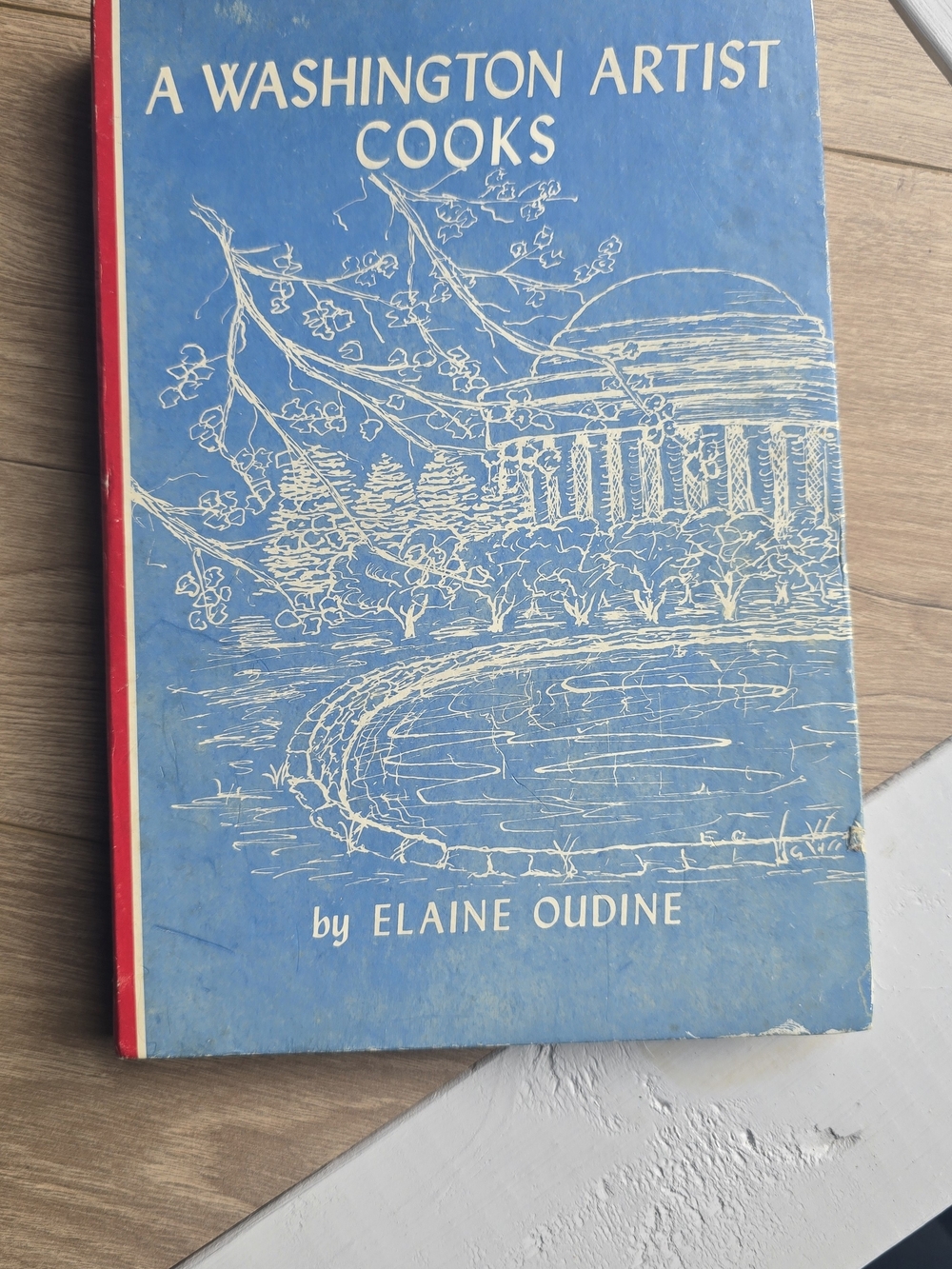 A Washington Artist Cooks by Elaine Oudine - Blue Vintage Cookbook